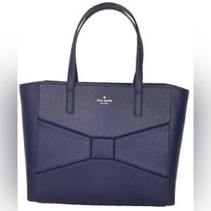 Kate Spade bridge space Francisca Large  navy blue tote bag